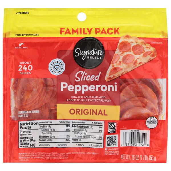 Signature SELECT Pepperoni, Original, Sliced