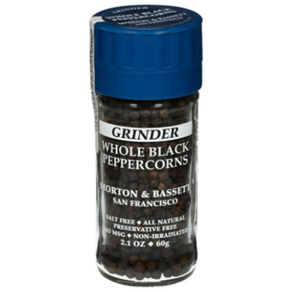 Morton & Bassett Spices Whole Black Peppercorn Grinder