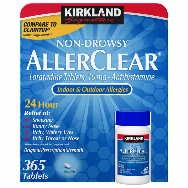 Kirkland Signature AllerClear 10 mg Tablets, 365 ct
