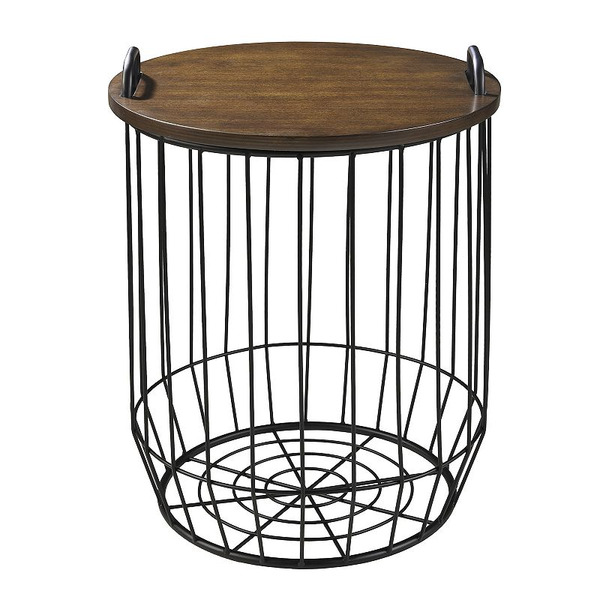 Madison Park Hayden Basket Side Table, Mediterranean