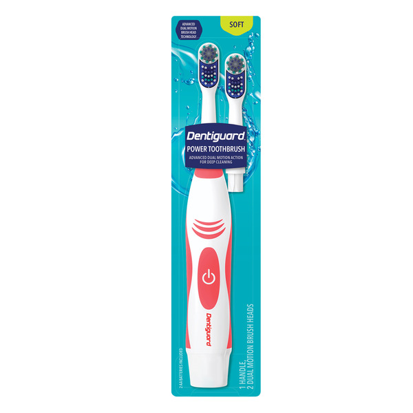 ALDI Dentiguard Red Soft Power Toothbrush With Refills SameDay