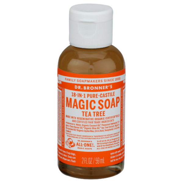 Dr. Bronner's Tea Tree Castille Soap Travel Size Same-Day Delivery