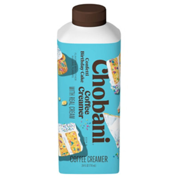 Chobani Confetti Birthday Cake Coffee Creamer with Real Cream