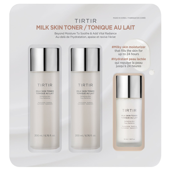 TIRTIR Milk Skin Toner Set, 2 x 200 ml + 50 ml