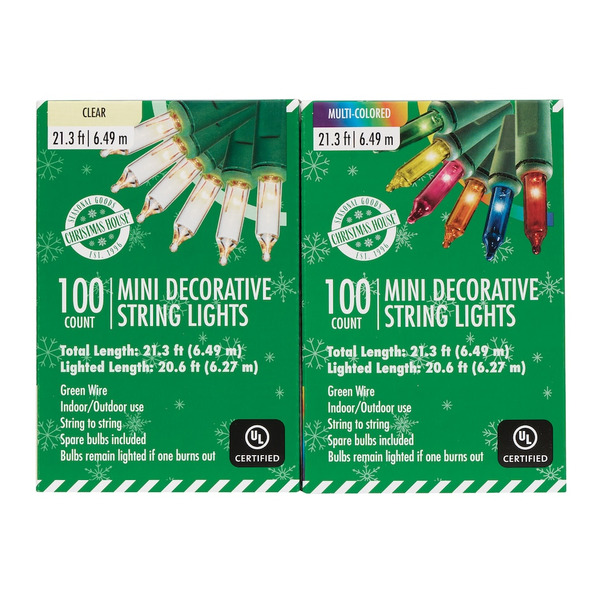 Christmas House 100 Count Mini Decorative String Lights Same-Day ...