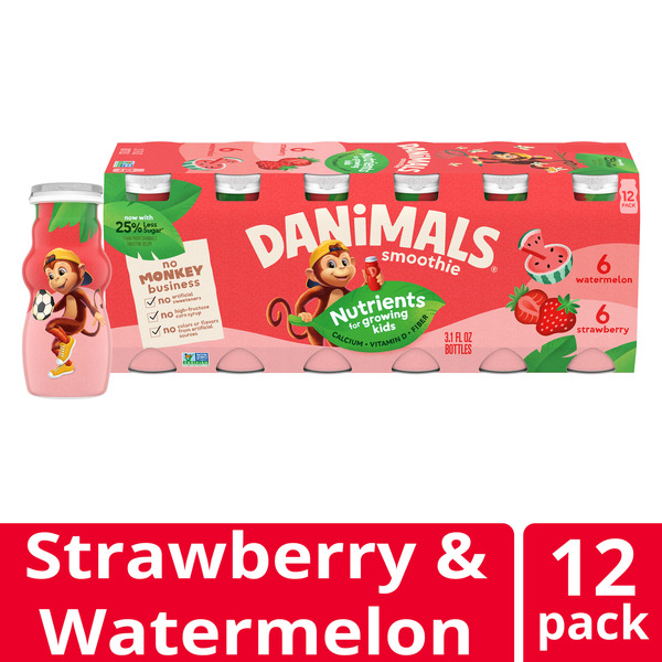 Danimals Strawberry Explosion/Wild Watermelon Smoothies