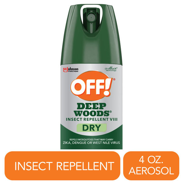 OFF! Deep Woods Insect Repellent Viii, Non-greasy Deet Mosquito Repellent Dry, 4 Oz.