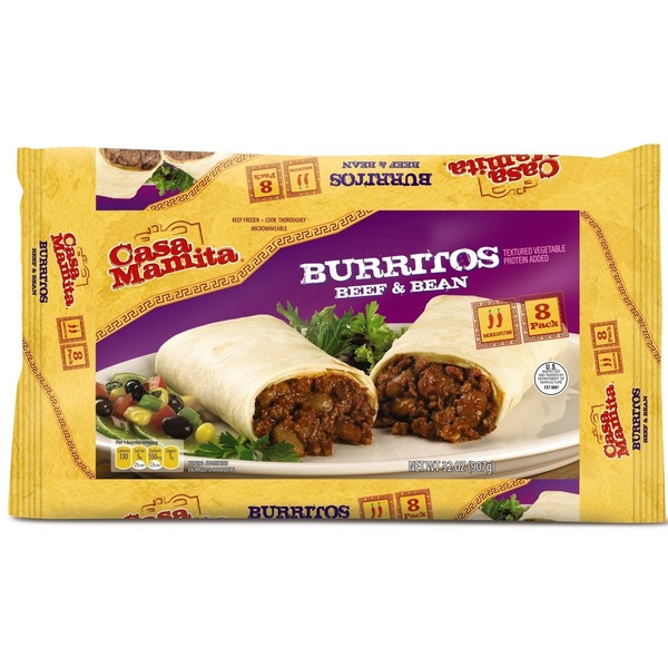 Casa Mamita Beef & Bean Burritos (4 oz) from ALDI Instacart