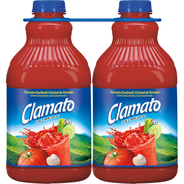 Mott's Clamato Tomato Cocktail - 2/64 oz plastic bottles