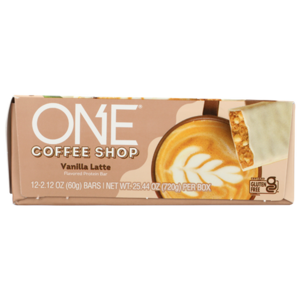 OneBar Vanilla Lattee Coffee Shop One Protein Bar 12 Pack Case