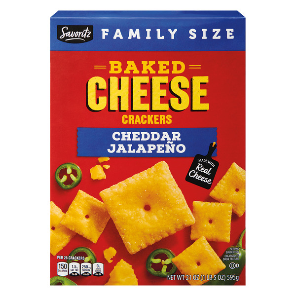 Savoritz Family Size Cheddar Jalapeno Crackers Same-Day Delivery