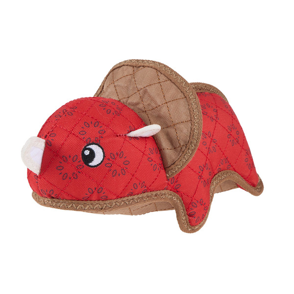 Joyhound 3D Rip Roarin' Triceratops Dog Toy - Red