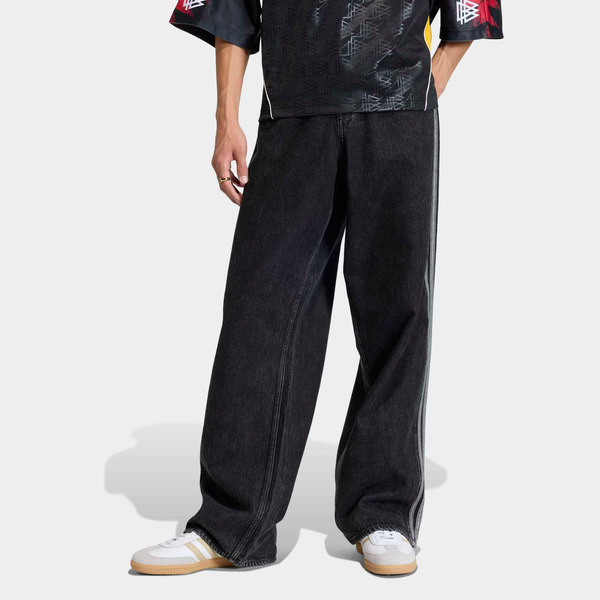 adidas Men's Denim Firebird Pants, Size 32 - True Black Denim