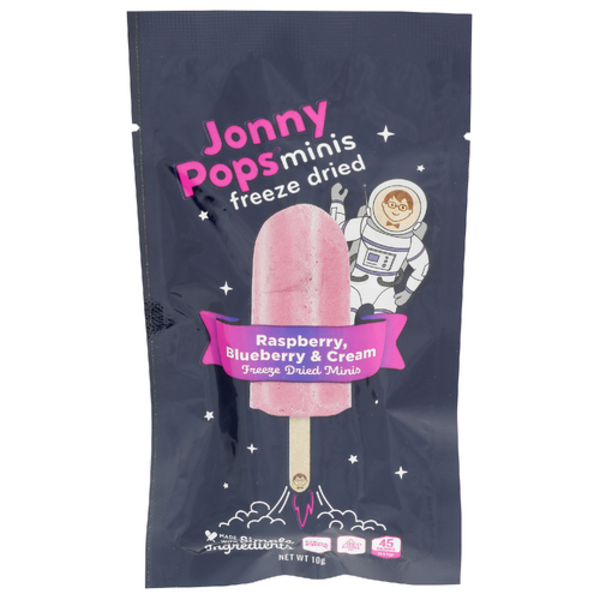 Jonny Pops Raspberry, Blueberry & Cream Freeze Dried Mini Pop Same