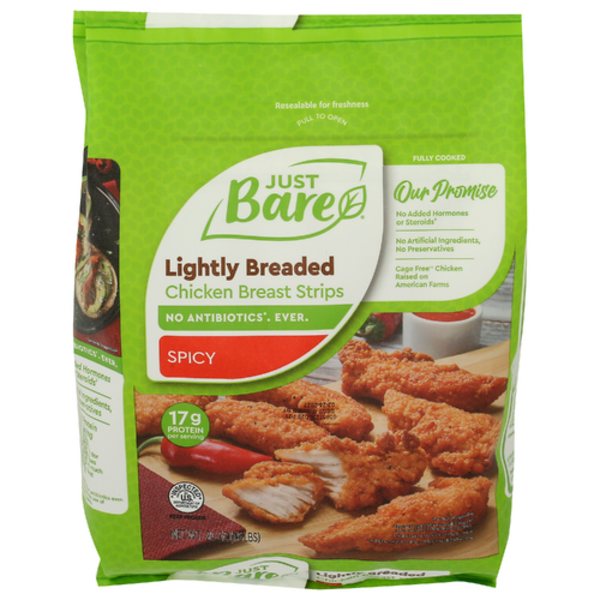 Just Bare Spicy Lightly Breaded Chicken Breast Strips