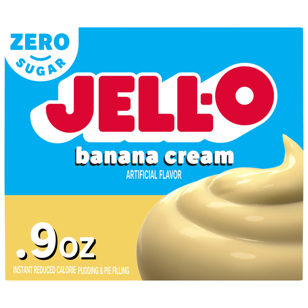 Jell-O Zero Sugar Banana Cream Instant Pudding & Pie Filling Same