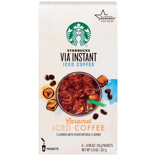 Starbucks VIA Instant Caramel Iced Coffee (6 ct) Instacart