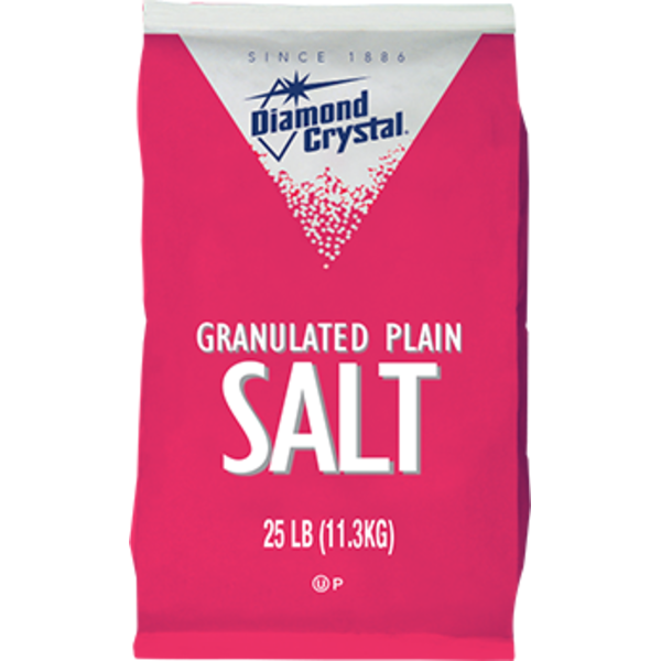 Diamond Crystal Granulated Salt - 25 lb Bag