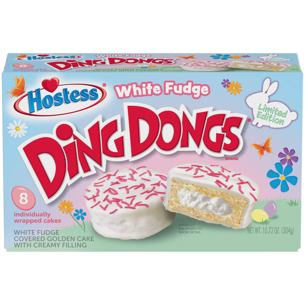 Hostess White Fudge DING DONGS, Springtime Limited Edition – 10.72