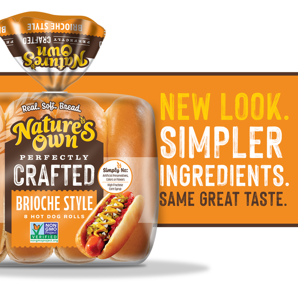 Nature's Own Hot Dog Rolls, Brioche Style