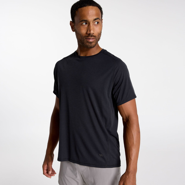 VRST Men's Velocity Tee, XL - Pure Black Heather