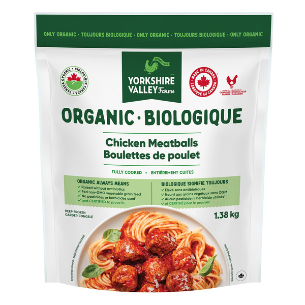 Yorkshire Valley Farms Organic Chicken Fully Cooked Meatballs