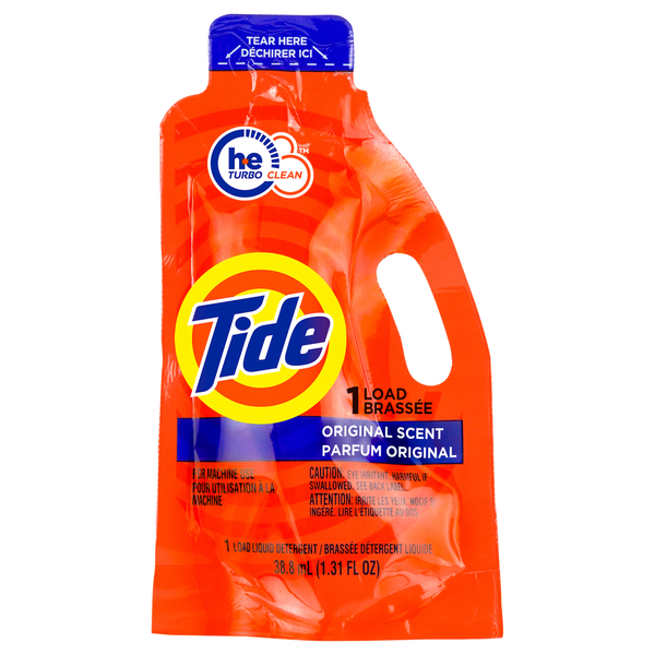 Tide Detergent Travel Size Original Scent 1 Load Same-Day Delivery