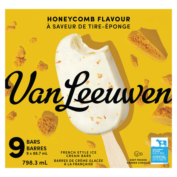 Van Leeuwen Ice Cream Honeycomb Flavor French Style Ice Cream Bars