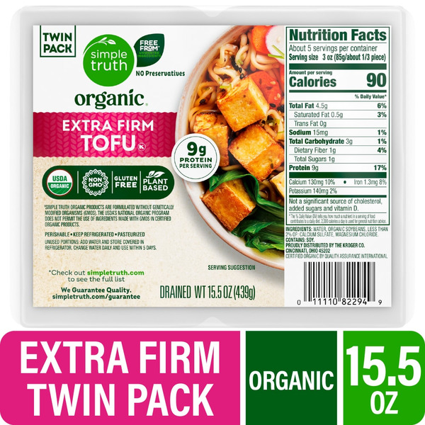 Kroger Simple Truth Organic® Extra Firm Tofu Twin Pack Same-Day