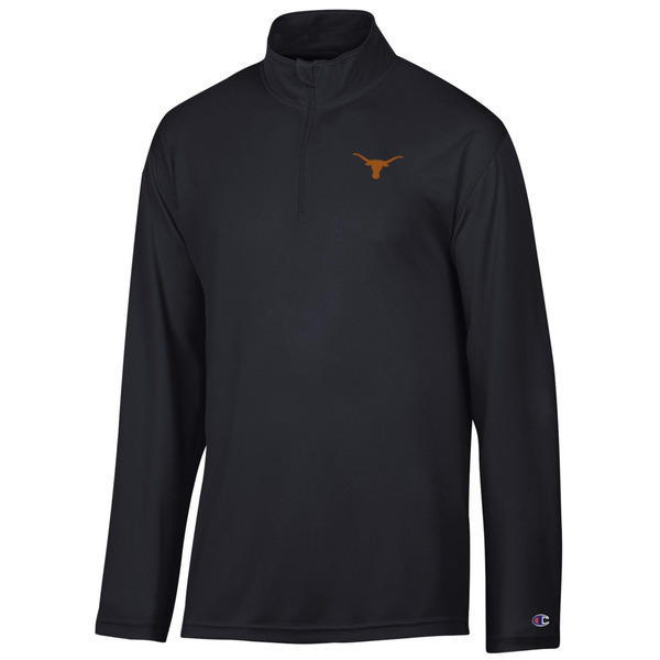 Champion Men's Texas Longhorns 1/4 Zip Jacket, S - Black