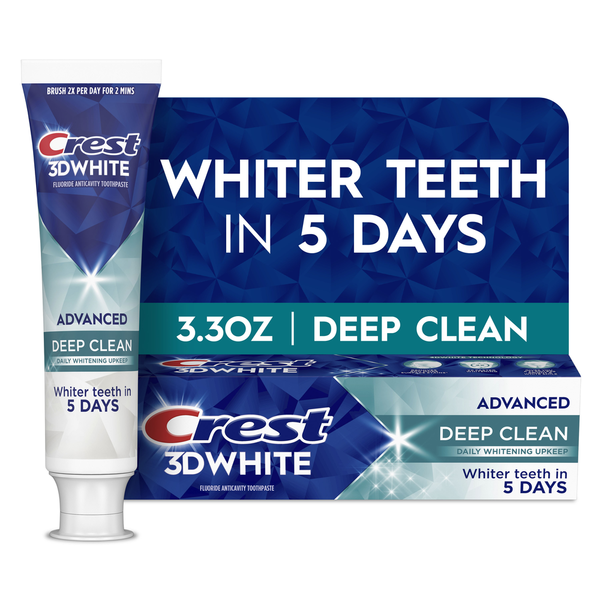 Kroger Crest 3DWhite Advanced Toothpaste, Deep Clean Same-Day