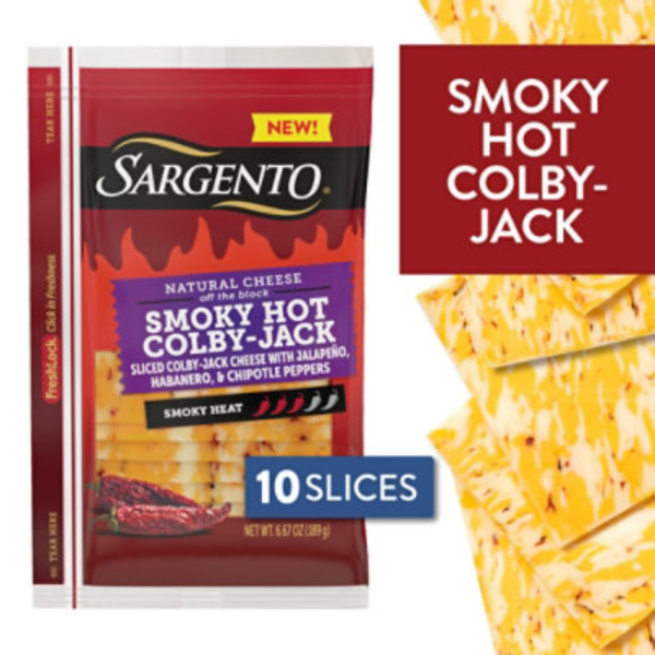 Sargento Smoky Hot Sliced Colby-jack Cheese