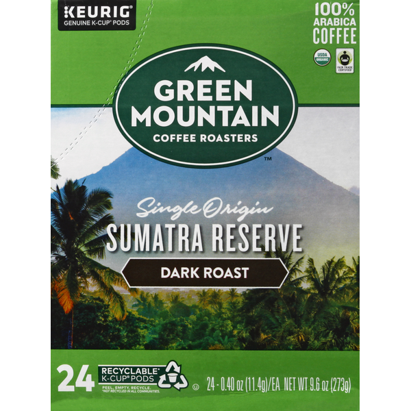 Green Mountain Coffee, 100 Arabica, Dark Roast, Sumatra Reserve, KCup