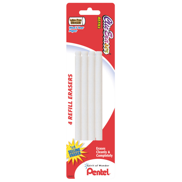 Pentel Clic Eraser Refills - White - 3 1/2"