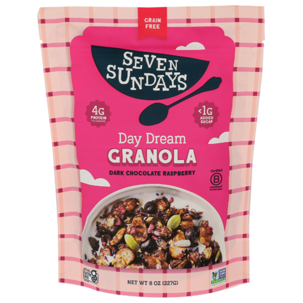 Seven Sundays Day Dream Mix Dark Chocolate Raspberry Grain Free Nut Granola