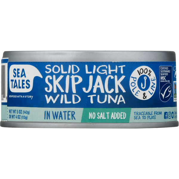 Sea Tales Tuna in Water, Skip Jack, Solid Light, No Salt Added