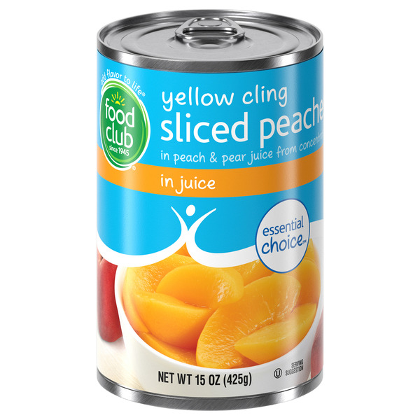 Food Club Yellow Cling Sliced Peaches In A Blend Of Peach & Pear