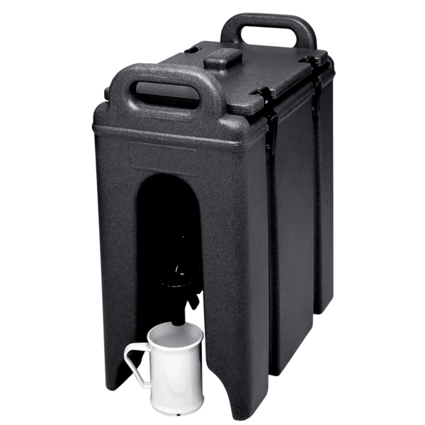 Cambro - Camtainer Beverage Carrier, 2.5 gallon, plastic, black