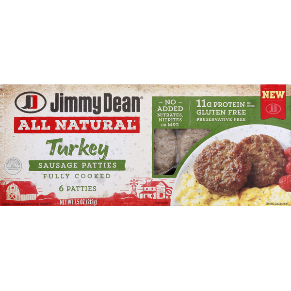 Jimmy Dean Sausage Patties, Turkey (6 oz) Instacart