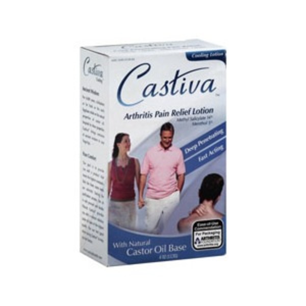 Castiva Arthritis Pain Relief Lotion, Cooling, With Natural Castor Oil