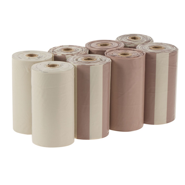 Top Paw Extra Thick Prints & Solids Dog Poop Bags - Tan