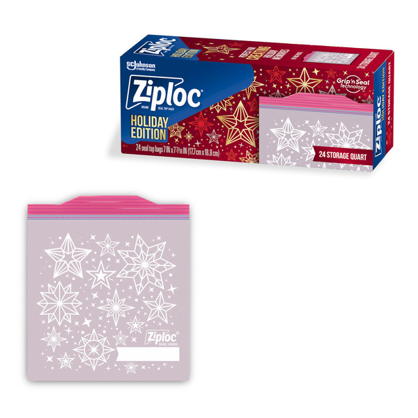 新品タグ付 HOLIDAY*Miller Prib allinone Ziploc Holiday Storage Bags, Reusable, Easy Open Tabs Same-Day