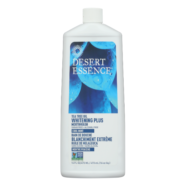 Desert Essence Mouthwash, Tea Tree Oil, Cool Mint, Whitening Plus