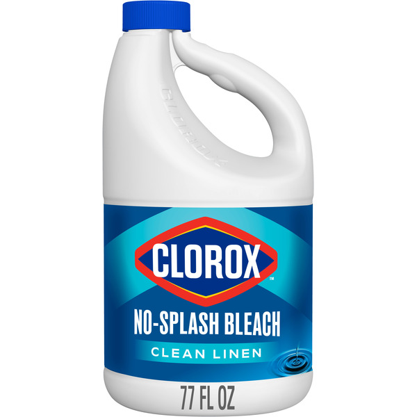 Clorox� No-Splash Bleach, Clean Linen, 77 Fluid Ounces, Pack of 6