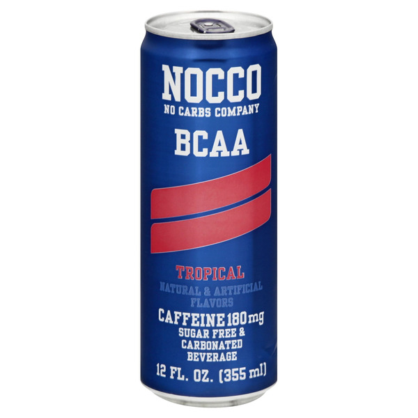 NOCCO Carbonated Beverage, Sugar Free, Tropical Same-Day Delivery