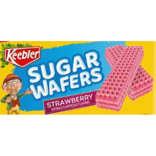 Keebler Sugar Wafers, Strawberry, 4.4 oz - 9 ct