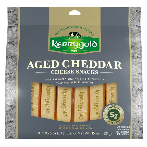 Kerrygold Aged Cheddar Snack Sticks, 0.75 oz, 20-count