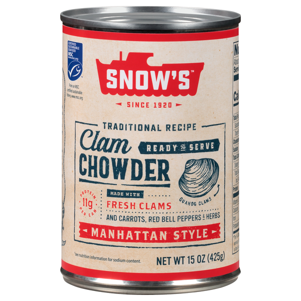 Snow's Traditional Recipe Ready to Serve Manhattan Style Clam