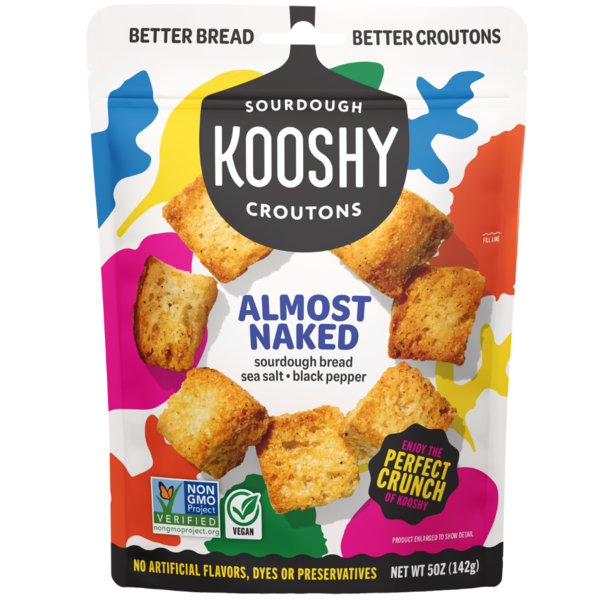 Kooshy Sourdough Croutons, Sea Salt & Black Pepper (Almost