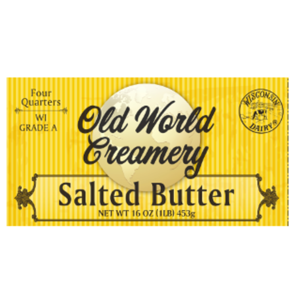 OLD WORLD CREAMERY - WISCONSIN SALTED BUTTER - 1LB